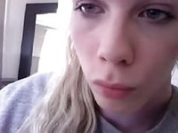 Sissy Porn Film - Blonde filming herself fooling around
