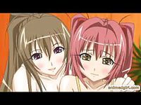 [ TS Porn Tube ] Pretty anime shemale gets her dick played by her friend