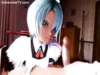 [ Tgirl XXX ] Animated blonde shemale got fucked by their maid