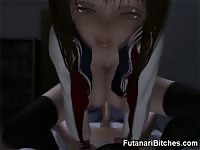 [ Tranny Sex Movie ] 3D teen Futanari Fucks Schoolgirl.